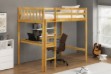Picture of LYDIA Solid Wood Single Loft Bed Frame with Desk