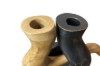 Picture of 650-052 Solid Teak Wood Candle Holder Set (25x11x17cm)
