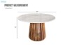 Picture of [FLOOR MODEL CLEARANCE] ALLEY D129 Solid Acacia Wood Round Dining Table with Marble Top