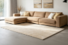 Picture of 398-034 OAKMONT Silky Soft High Pile Shaggy Rug (Oatmeal) - 300x230 cm