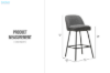 Picture of VESTA Bar Chair with Footrest - Each