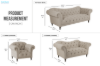 Picture of MARSALA 3.5/2.5/1.5 Seater Chesterfield Tufted Fabric Sofa Range
