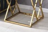 Picture of [FLOOR MODEL CLEARANCE] DIAMOND 55 Glass Top with Golden Stainless Steel Frame Side Table
