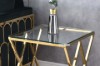 Picture of [FLOOR MODEL CLEARANCE] DIAMOND 55 Glass Top with Golden Stainless Steel Frame Side Table