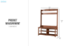 Picture of [FLOOR MODEL CLEARANCE]  ELLIS 175 Hall Tree with Shoe Bench, Coat Rack & Shelves