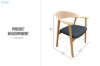 Picture of JULIAN Solid White Oak Frame Armchair - Each