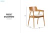 Picture of LUCA Solid White Oak Frame Armchair - Each