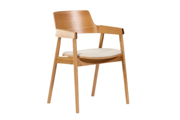 Picture of LUCA Solid White Oak Frame Armchair - Each