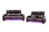 Picture of VOLT Air Leather Dual Motor Power Reclining Sofa Range with Heating and Cooling Cup Holder & Storage & Type-C Port & Wireless Charging & LED Lighting (Brown)