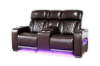 Picture of VOLT Air Leather Dual Motor Power Reclining Sofa Range with Heating and Cooling Cup Holder & Storage & Type-C Port & Wireless Charging & LED Lighting (Brown)