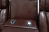Picture of VOLT Air Leather Dual Motor Power Reclining Sofa Range (Brown) - 3 Seat with Drop-Down Console & Reading Light & Wireless Charging & Heating and Cooling Cup Holders & Storage & Type-C Port & LED Lighting (3RRC)