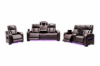 Picture of VOLT Air Leather Dual Motor Power Reclining Sofa Range (Brown) - 3RRC+2RRC+1R Sofa Set