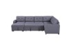 Picture of [FLOOR MODEL CLEARANCE] WINFLEX Fabric Sectional Pullout Sofa Bed (Grey) - Chaise Facing Right Sofa