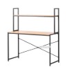 Picture of [FLOOR MODEL CLEARANCE]  HENMAN 120 Work Desk with Top Shelf (Black)