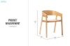 Picture of REPLICA COVER Solid White Oak Armchair - Each