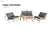 Picture of COASTAL 5PC Solid Acacia Wood Outdoor Lounge Set
