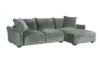 Picture of [FLOOR MODEL CLEARANCE]ROTTERDAM Fabric Chaise Facing Right Sofa (Green)