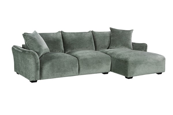 Picture of [FLOOR MODEL CLEARANCE]ROTTERDAM Fabric Chaise Facing Right Sofa (Green)