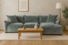 Picture of [FLOOR MODEL CLEARANCE]ROTTERDAM Fabric Chaise Facing Right Sofa (Green)