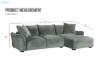 Picture of [FLOOR MODEL CLEARANCE]ROTTERDAM Fabric Chaise Facing Right Sofa (Green)
