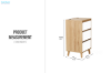 Picture of RENO Dressing Table with 3 Drawers
