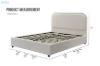 Picture of DOROTHY Fabric Bed Frame in Super King Size (Beige)