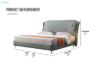 Picture of BRECON Bed Frame in Queen Size (Blue)