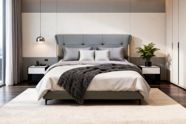 Picture of [FLOOR MODEL CLEARANCE] KIANA Air Leather Bed Frame with Integrated Touch LED Light in Queen Size
