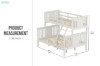 Picture of [FLOOR MODEL CLEARANC] FORESTER Solid Wood Single-Double Bunk Bed (White)