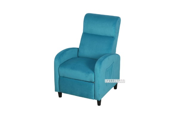 Picture of [FLOOR MODEL CLEARANC]AMINAH Push Back Reclining Velvet Chair (Blue)