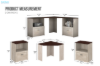 Picture of [FLOOR MODEL CLEARANC] PHLIUS L-Shaped Desk with 2 Side Cabinet