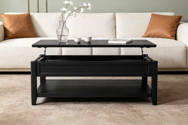 Picture of STORIX 109 Soft Close Lift-Top Coffee Table (Black)