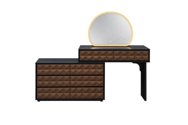 Picture of MARGERY 8-Drawer 100-200 Extension Dressing Table with LED Mirror