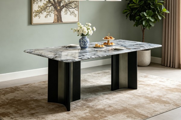 Picture of VAREN 160/180 Microcrystalline Stone Top Dining Table