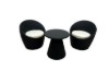 Picture of [FLOOR MODEL CLEARANC] AMALFI 3PC Aluminium Outdoor Lounge Table Set (Black)