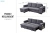Picture of [FLOOR MODEL CLEARANC]LUCENA Reversible Sectional Sofa Bed with Storage (Fine-striped Corduroy)