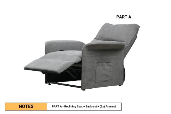 Picture of [FLOOR MODEL CLEARANC] Galaxy Modular Power Recliner System - Part A (1R Power Recliner with Arms)