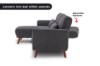 Picture of [FLOOR MODEL CLEARANCE] TARA Fabric Reversible Sectional Sofa Bed
