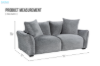 Picture of [FLOOR MODEL CLEARANCE] ROTTERDAM Fabric 3 Seater Sofa (Grey)