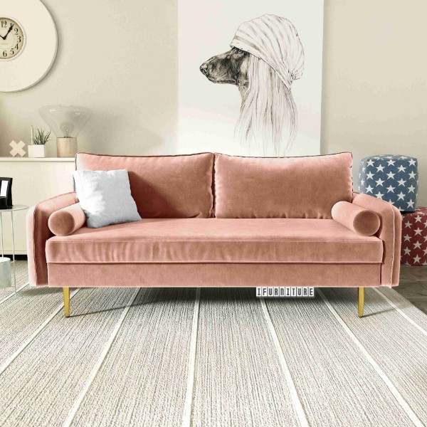 Picture of [FLOOR MODEL CLEARANCE]HENRY 3 Seater Sofa (Rose Velvet)