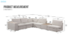 Picture of [FLOOR MODEL CLEARANCE] DYNASTY Premium Modular Corner Sofa Set (Beige)