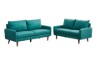 Picture of [FLOOR MODEL CLEARANC]ZEN  2 Seater Fabric Sofa Range with Solid Wood Legs (Green)