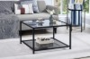 Picture of [FLOOR MODEL CLEARANC] LINDELL 70 Square Tempered Glass Coffee Table with Shelf