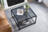 Picture of [FLOOR MODEL CLEARANC] LINDELL 70 Square Tempered Glass Coffee Table with Shelf