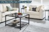 Picture of [FLOOR MODEL CLEARANC] LINDELL 70 Square Tempered Glass Coffee Table with Shelf