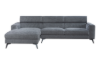 Picture of [FLOOR MODEL CLEARANC] Frankfurt Sectional Fabric Sofa (Grey) - Chaise Facing Left
