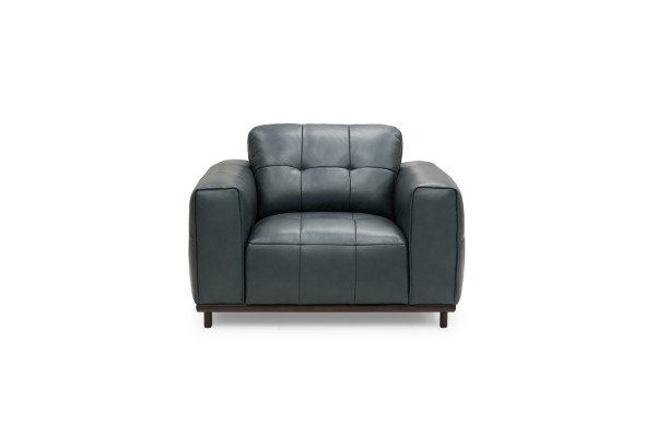 Picture of [FLOOR MODEL CLEARANC]KALONA 1 Seater 100% Genuine Leather Sofa(Dark Blue)