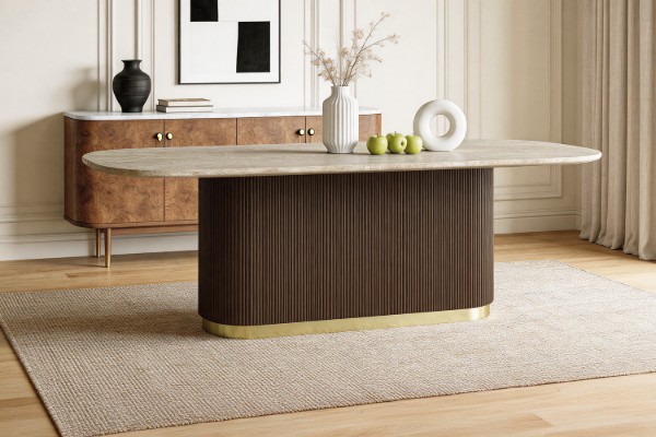 Picture of MARCO 241 Oval Marble Top Dining Table