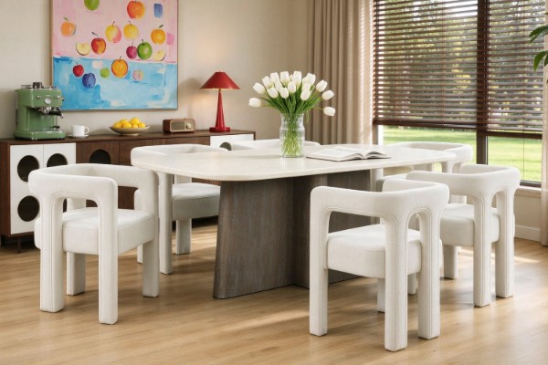 Picture of ASTON 201 5PC/7PC Marble Top Dining Set