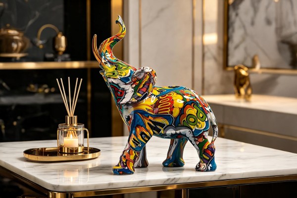 Picture of 359-001 Tabletop Decor Graffiti Elephant